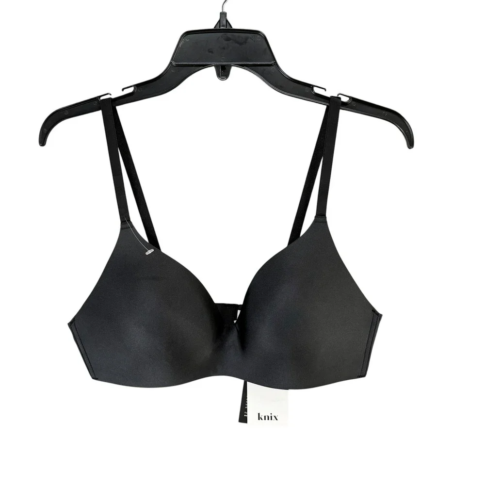 Knix Infinity Bra Womens XL Black Wireless Comfort Support Everyday Minimalist
